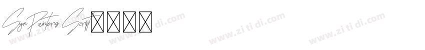 SignPainters Script字体转换 SignPainters Script字体转换